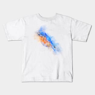 Blue bird watercolor Kids T-Shirt